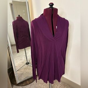 Michael Stars magenta long-sleeve shirt